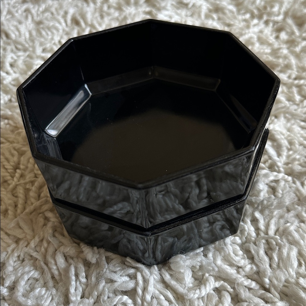 Arcoroc Francs Black Octagonal Bowl Set of 2